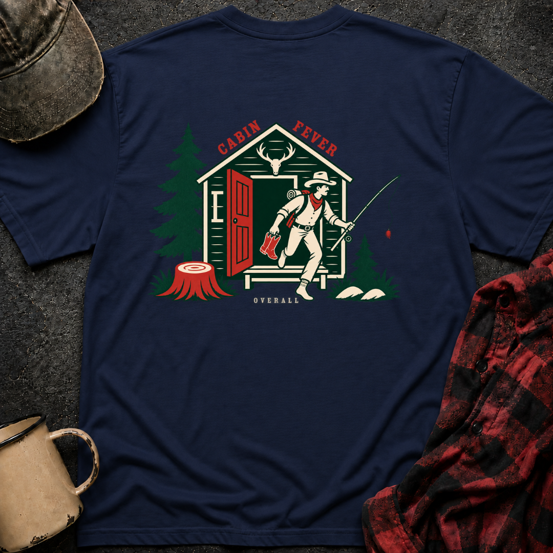 Cabin Fever T-Shirt | Minimal Chest Emblem