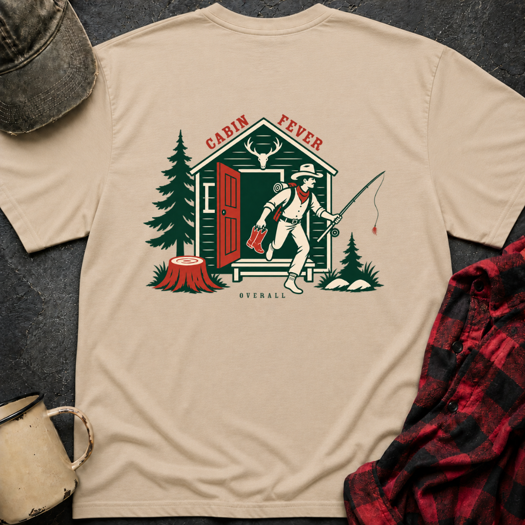 Cabin Fever T-Shirt | Minimal Chest Emblem