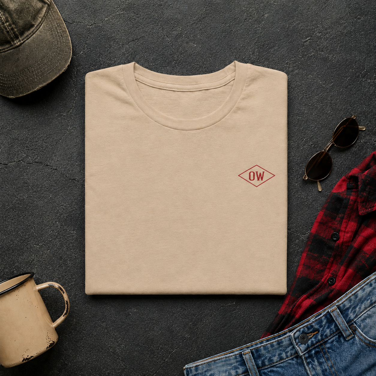 Forest Rodeo T-Shirt | Minimal Chest Emblem