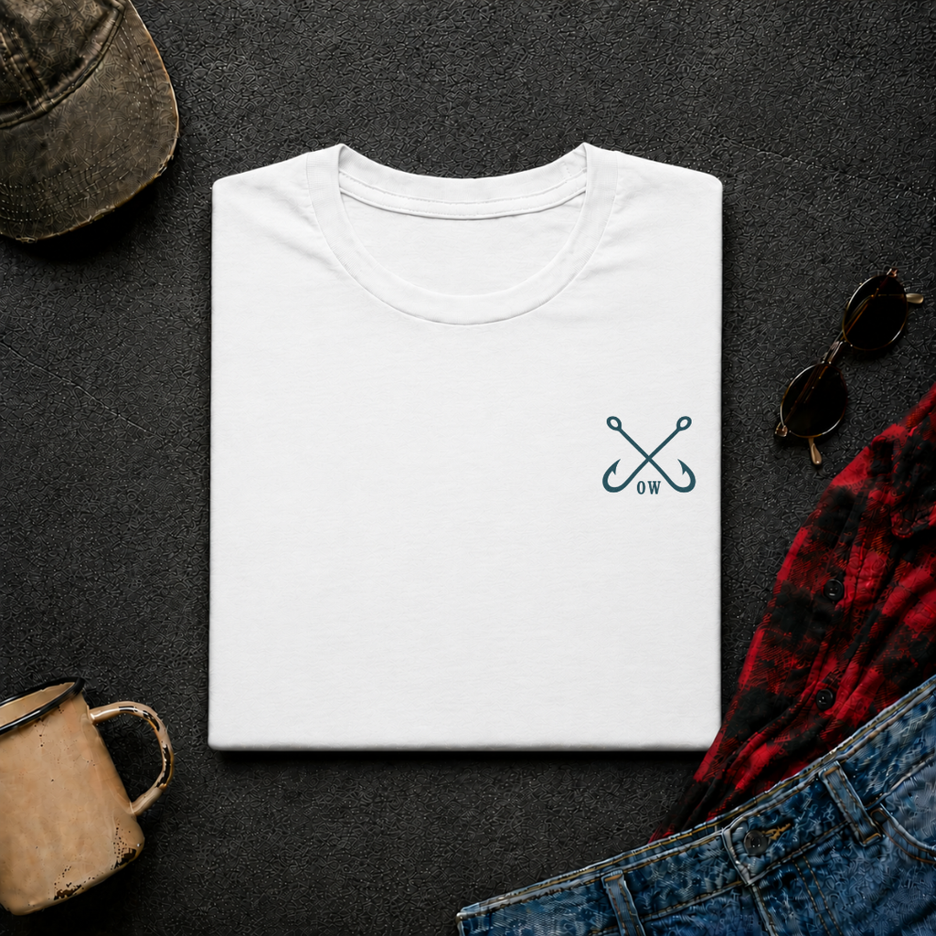 Fish Hat T-Shirt | Minimal Chest Emblem
