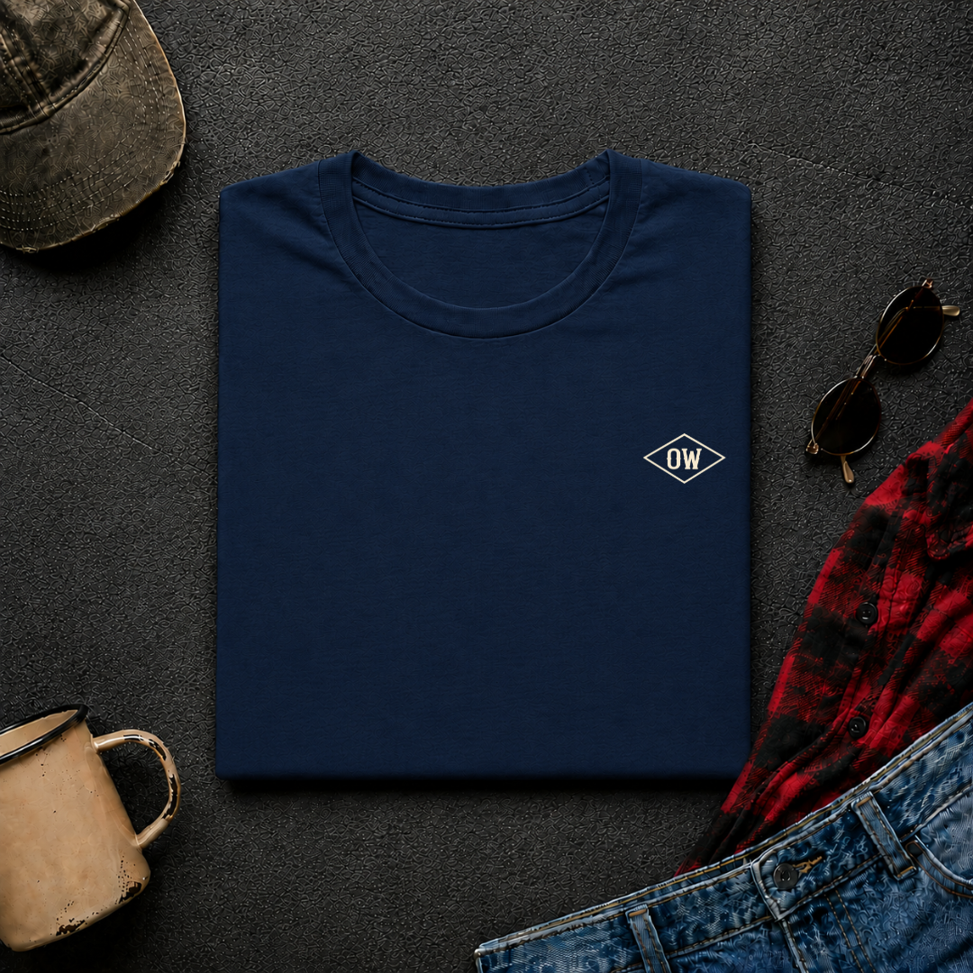 Horse River T-Shirt | Minimal Chest Emblem