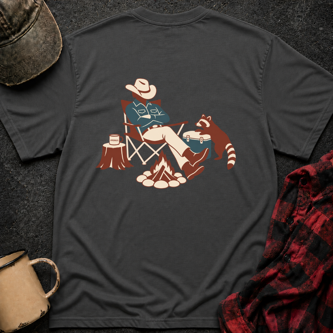 Racoon Lunch T-Shirt | Minimal Chest Emblem