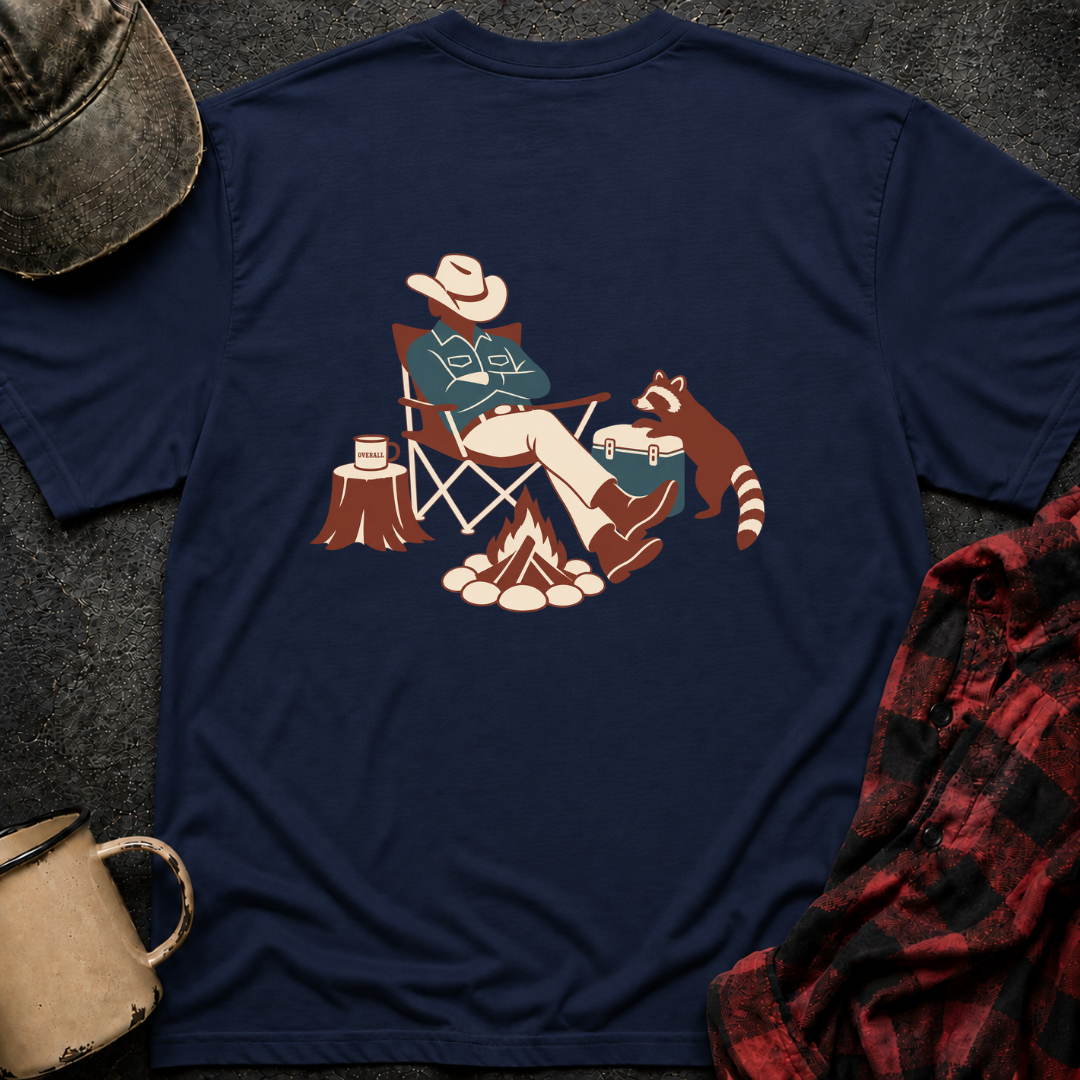 Racoon Lunch T-Shirt | Minimal Chest Emblem