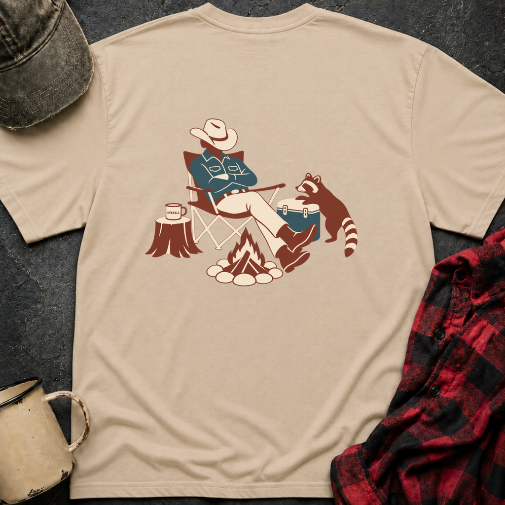 Racoon Lunch T-Shirt | Minimal Chest Emblem