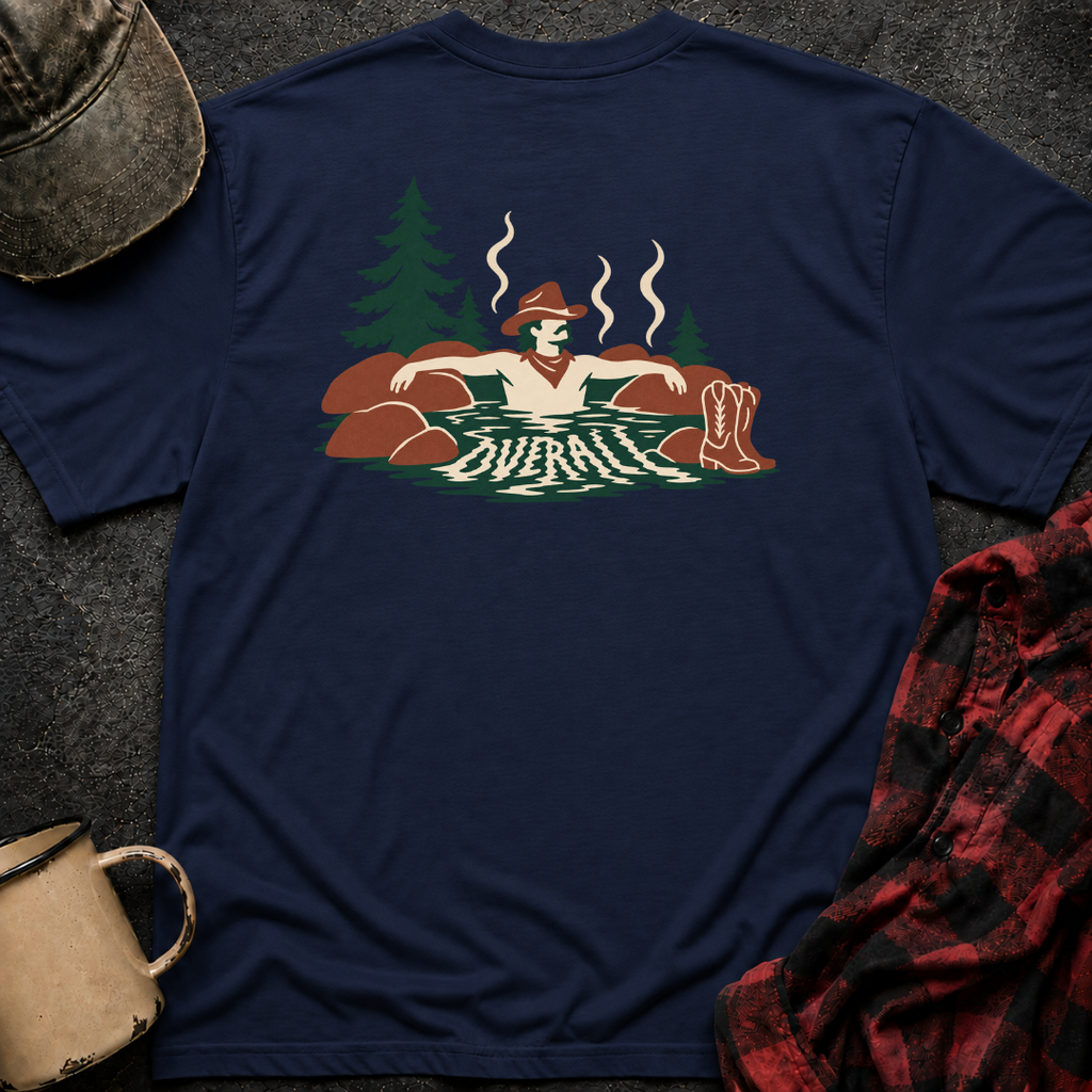 Hot Tub Cowboy T-Shirt | Minimal Chest Emblem