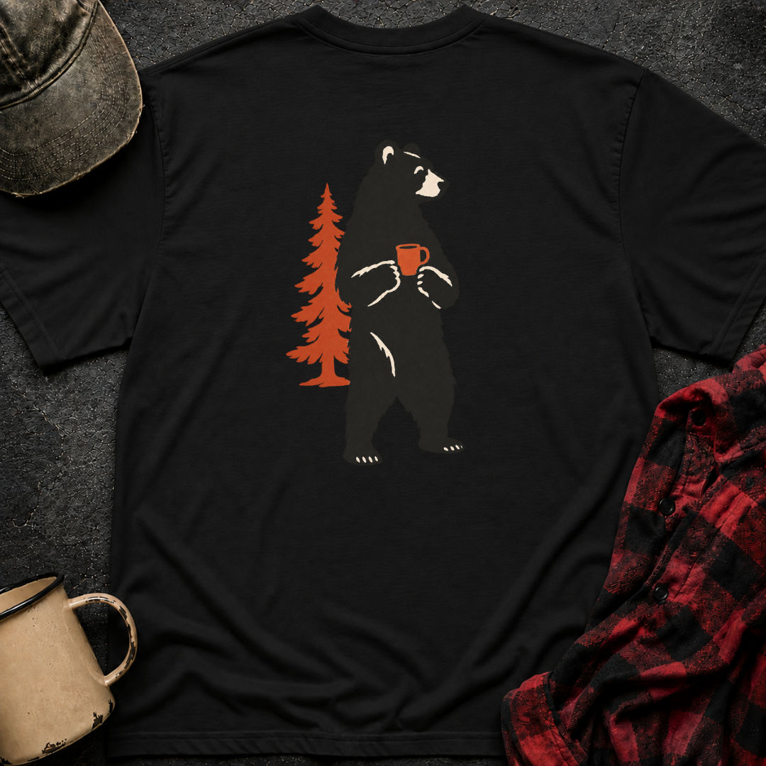 Bear Mug T-Shirt | Minimal Chest Emblem