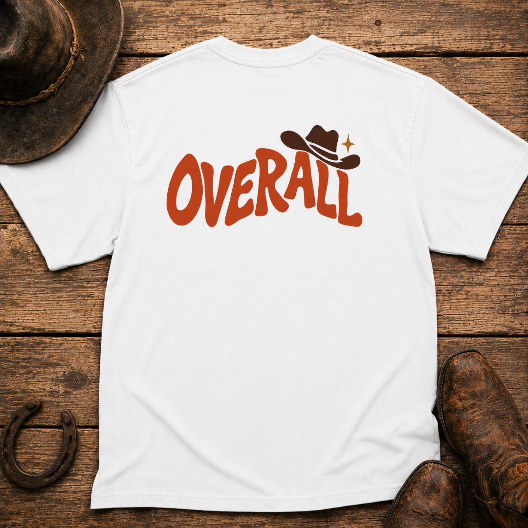 Overall Cowboy Hat T-Shirt | Minimal Chest Emblem