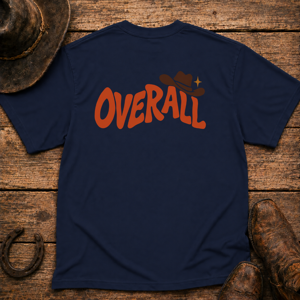 Overall Cowboy Hat T-Shirt | Minimal Chest Emblem