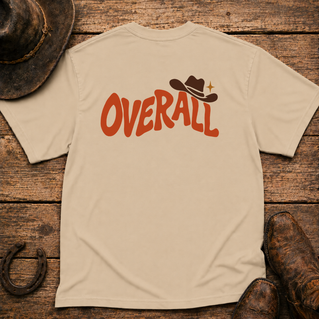 Overall Cowboy Hat T-Shirt | Minimal Chest Emblem
