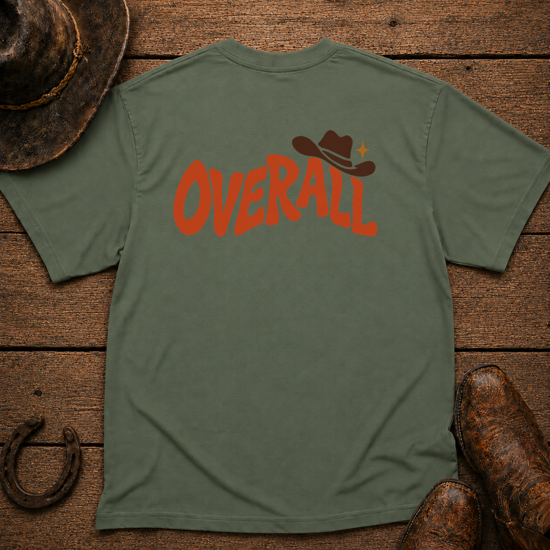 Overall Cowboy Hat T-Shirt | Minimal Chest Emblem