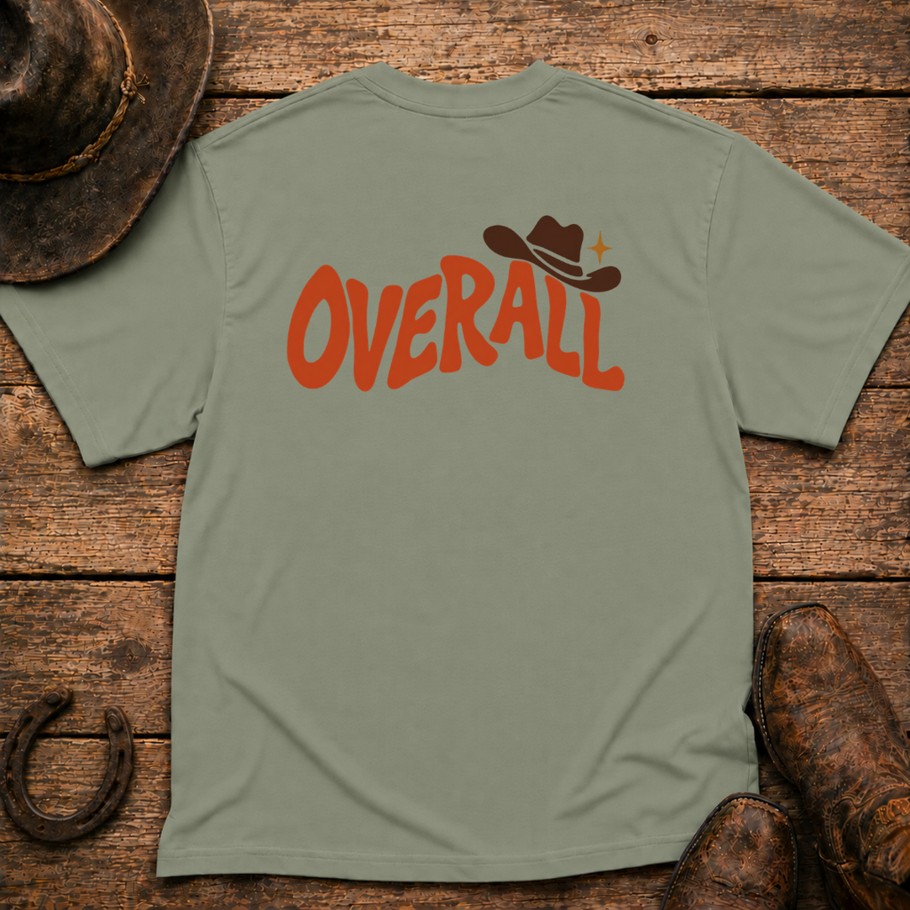 Overall Cowboy Hat T-Shirt | Minimal Chest Emblem