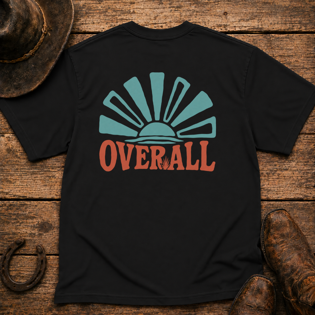 Overall Sunset T-Shirt | Minimal Chest Emblem