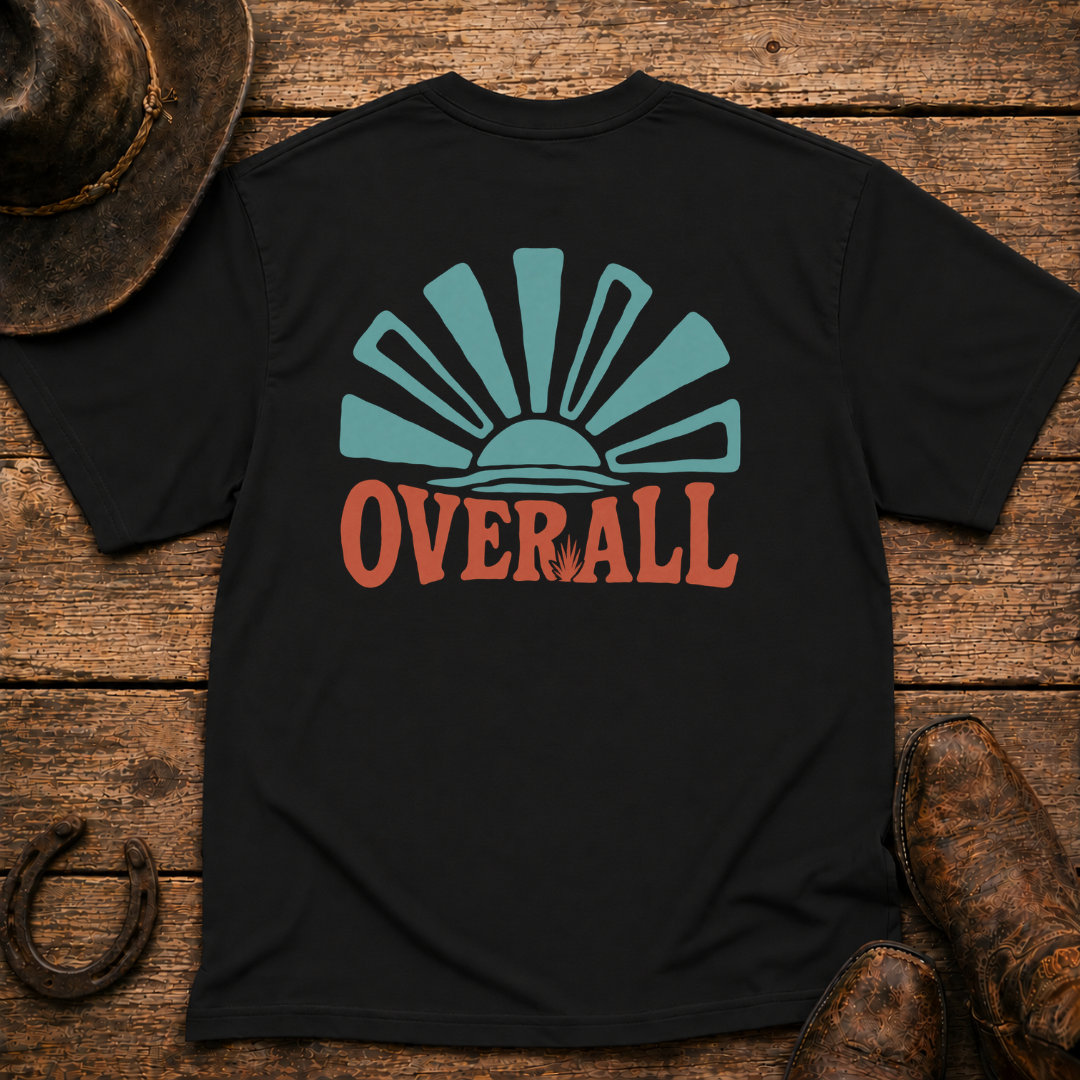 Overall Sunset T-Shirt | Minimal Chest Emblem