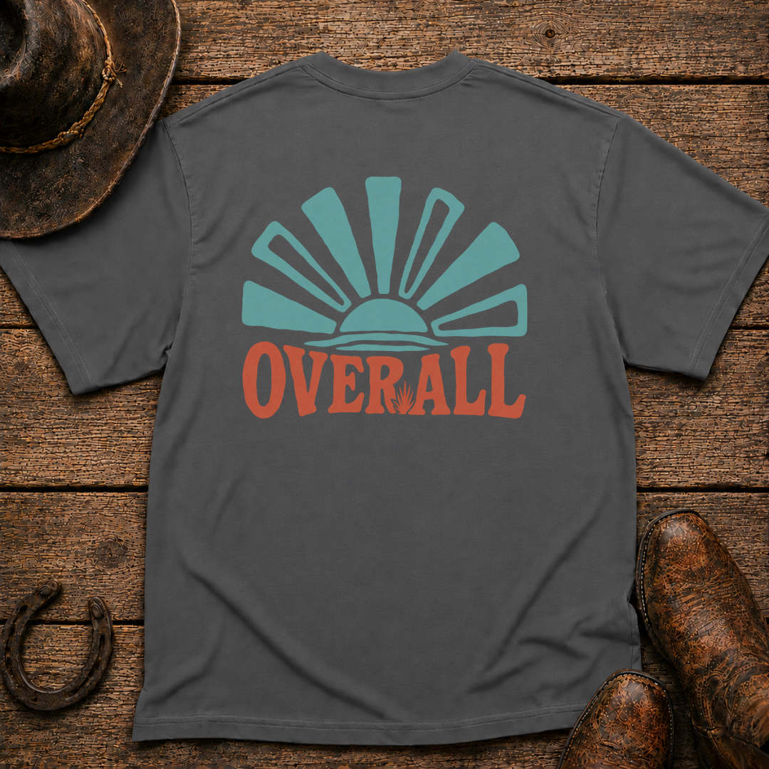 Overall Sunset T-Shirt | Minimal Chest Emblem