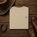 Overall Sunset T-Shirt | Minimal Chest Emblem