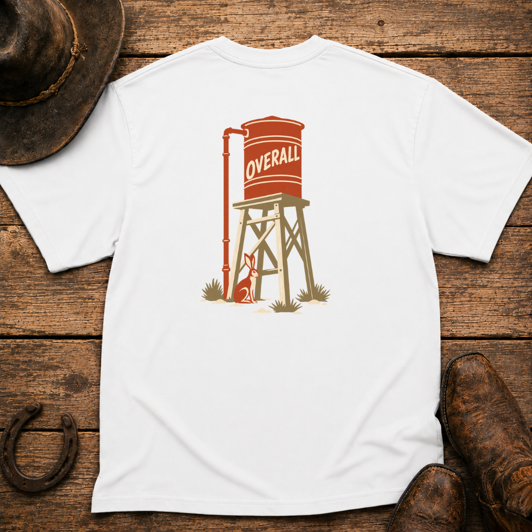 Water Tower T-Shirt | Minimal Chest Emblem