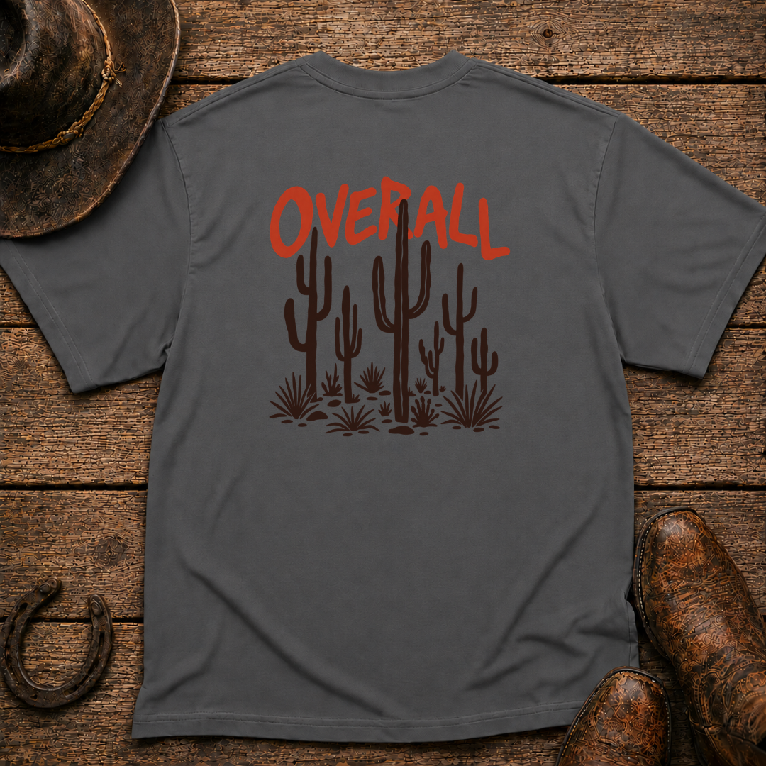 Overall CactusT-Shirt | Minimal Chest Emblem