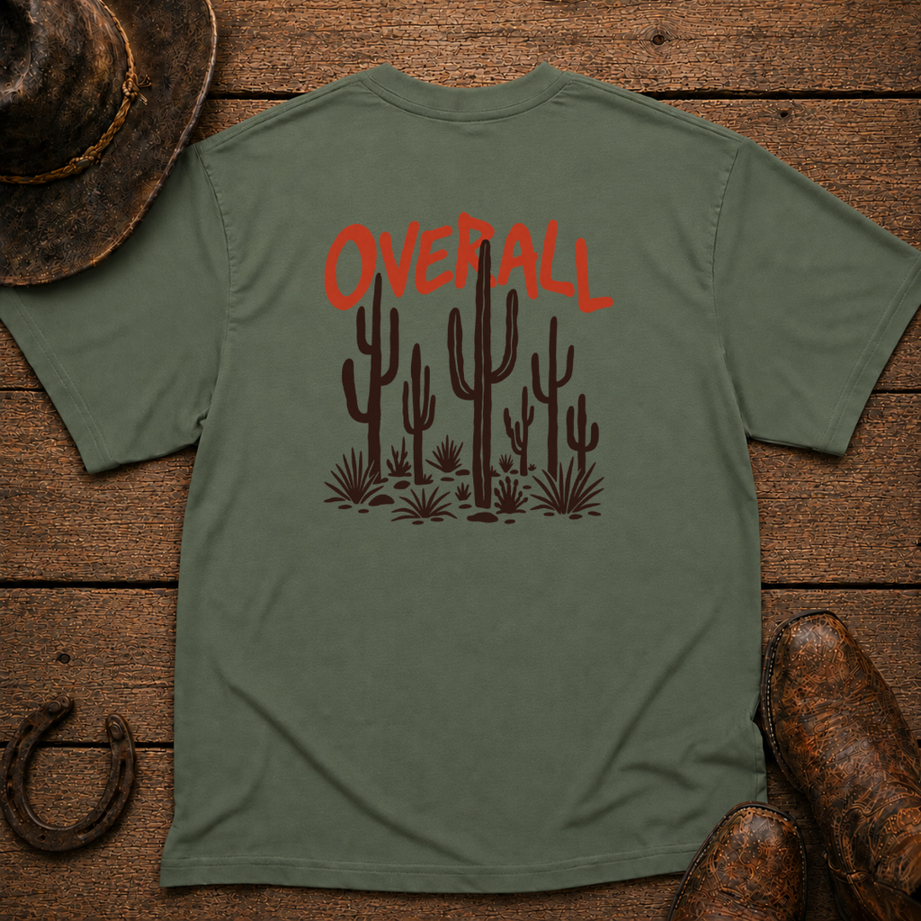 Overall CactusT-Shirt | Minimal Chest Emblem