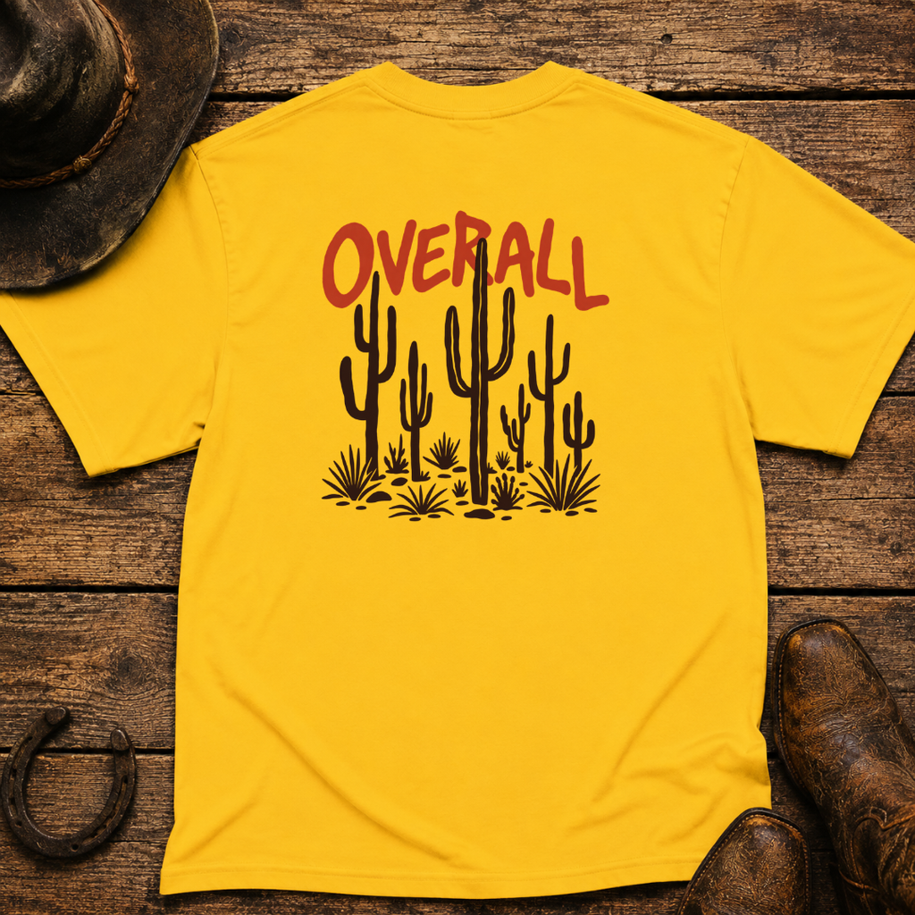 Overall CactusT-Shirt | Minimal Chest Emblem