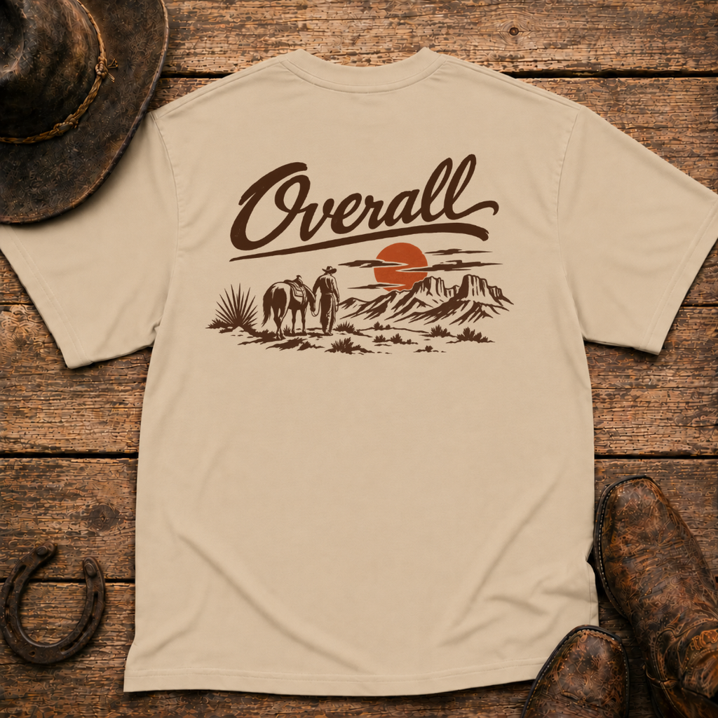 Desert LandscapeT-Shirt | Minimal Chest Emblem