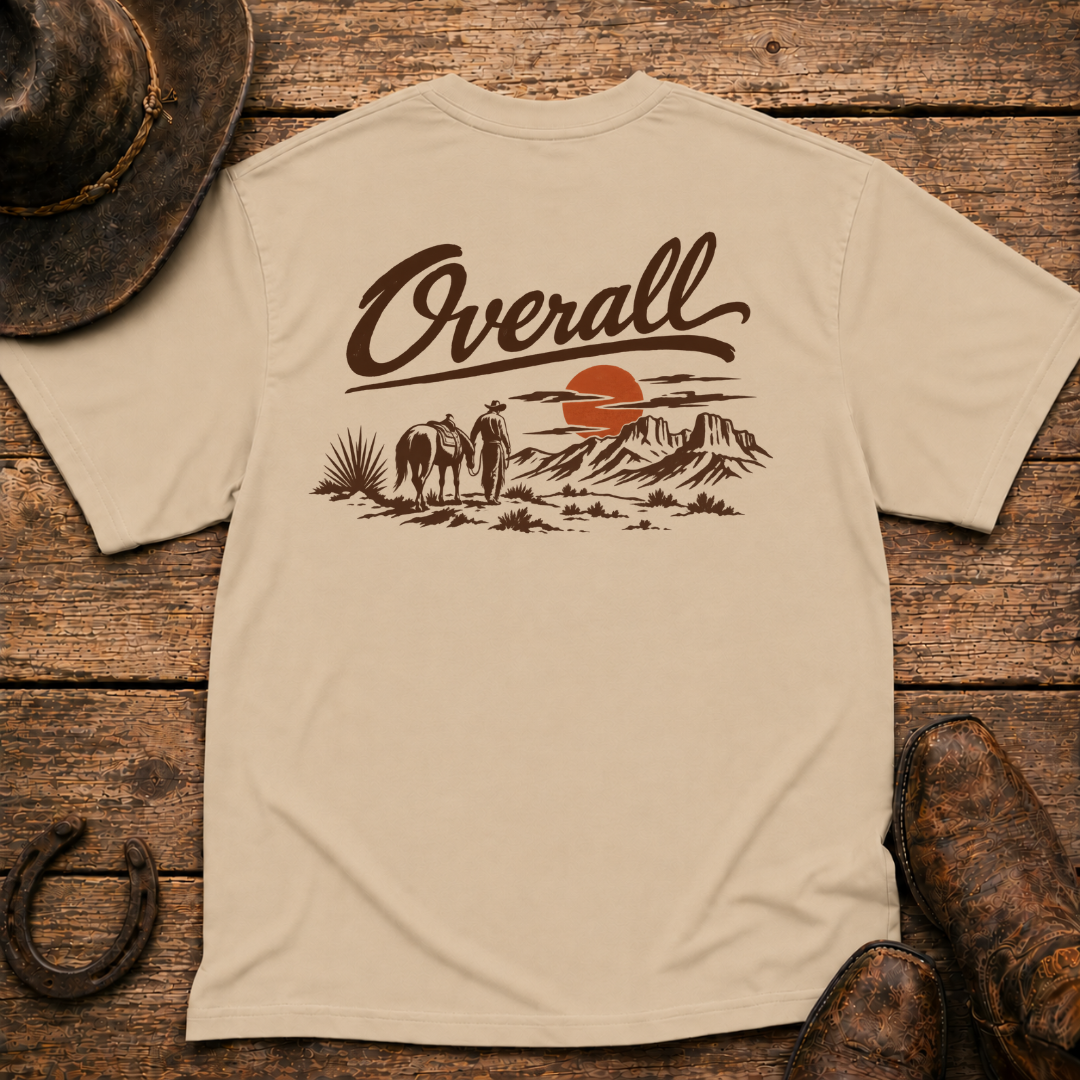 Desert LandscapeT-Shirt | Minimal Chest Emblem