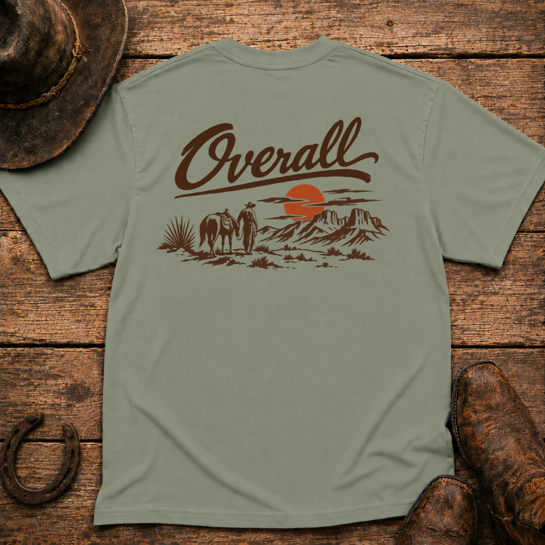 Desert LandscapeT-Shirt | Minimal Chest Emblem