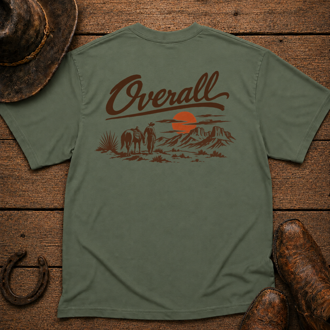 Desert LandscapeT-Shirt | Minimal Chest Emblem