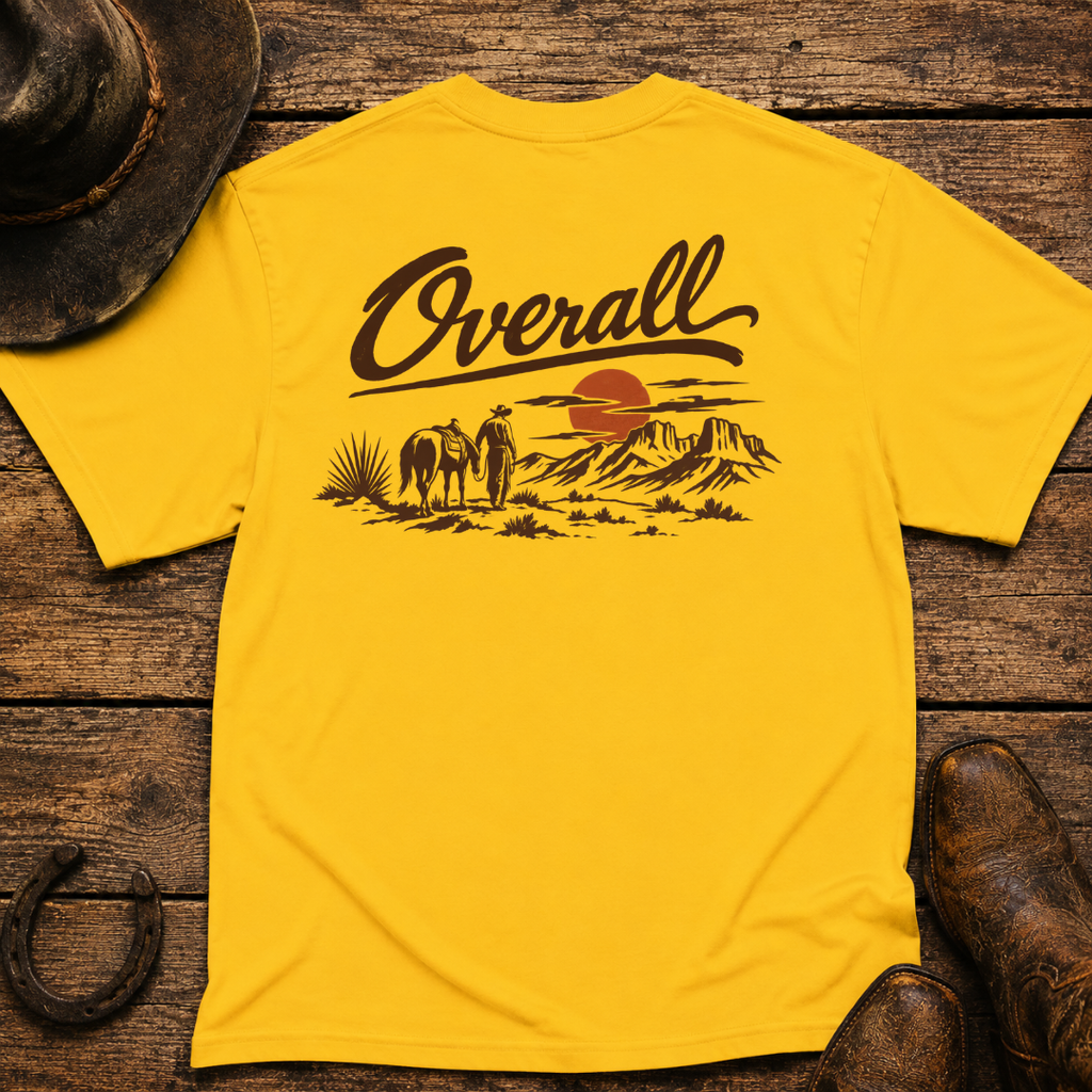 Desert LandscapeT-Shirt | Minimal Chest Emblem