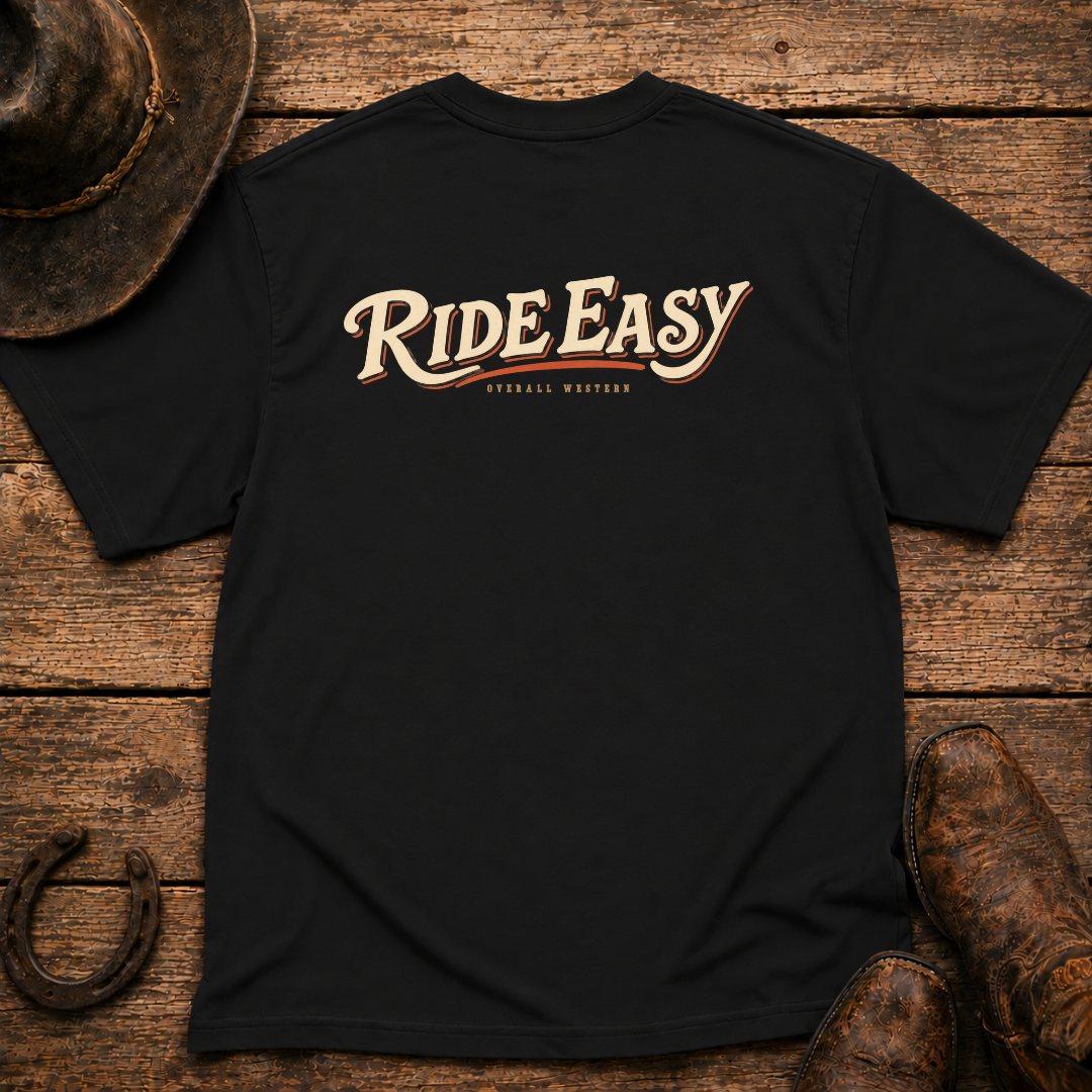 Ride Easy T-Shirt | Minimal Chest Emblem