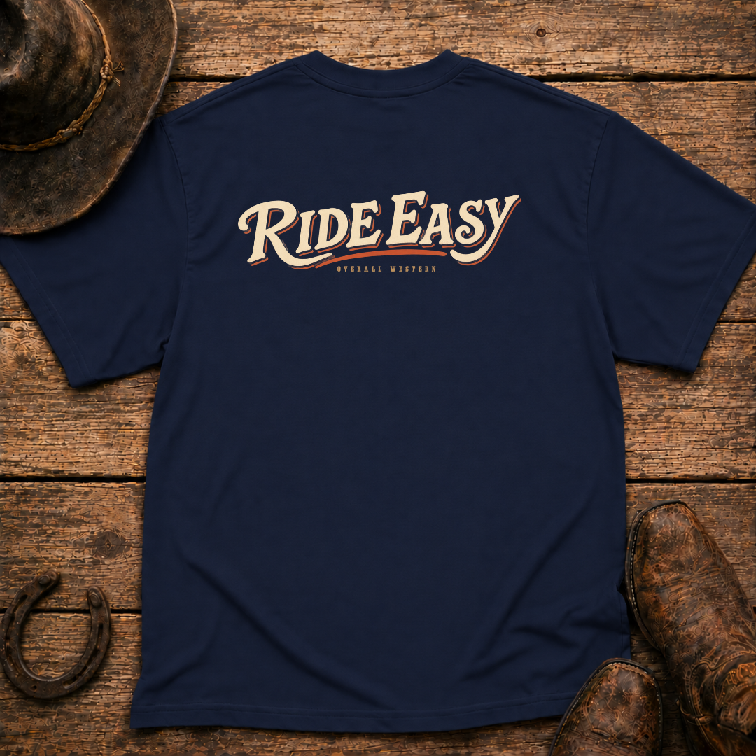 Ride Easy T-Shirt | Minimal Chest Emblem