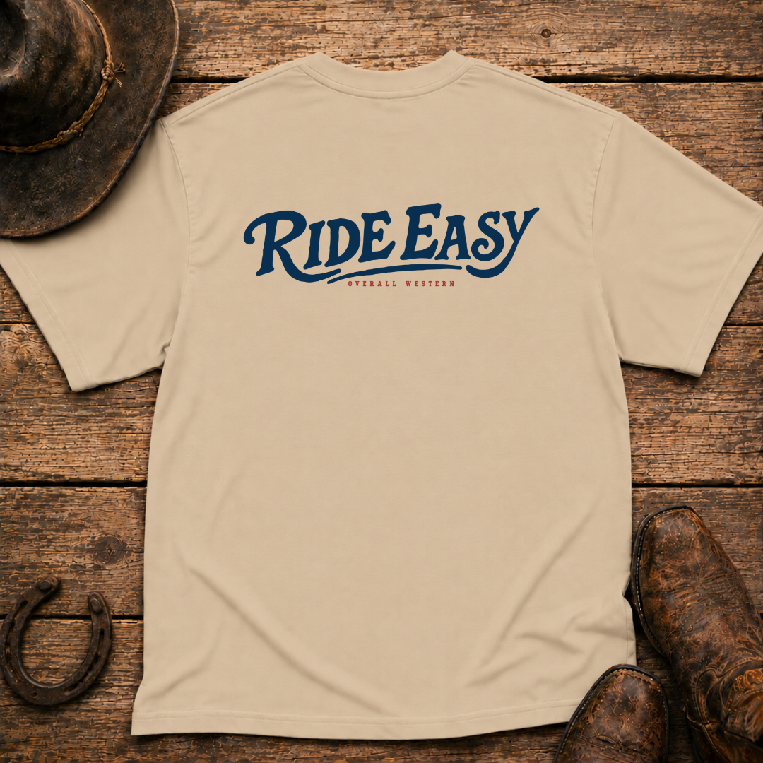 Ride Easy T-Shirt | Minimal Chest Emblem