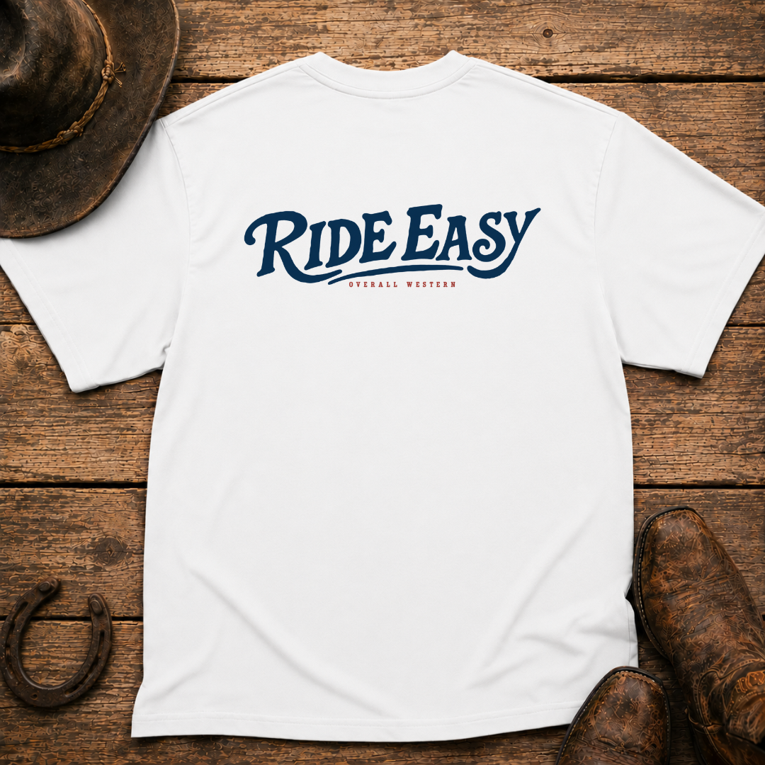 Ride Easy T-Shirt | Minimal Chest Emblem