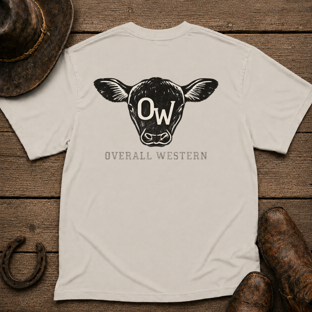 Cow head T-Shirt | Minimal Chest Emblem