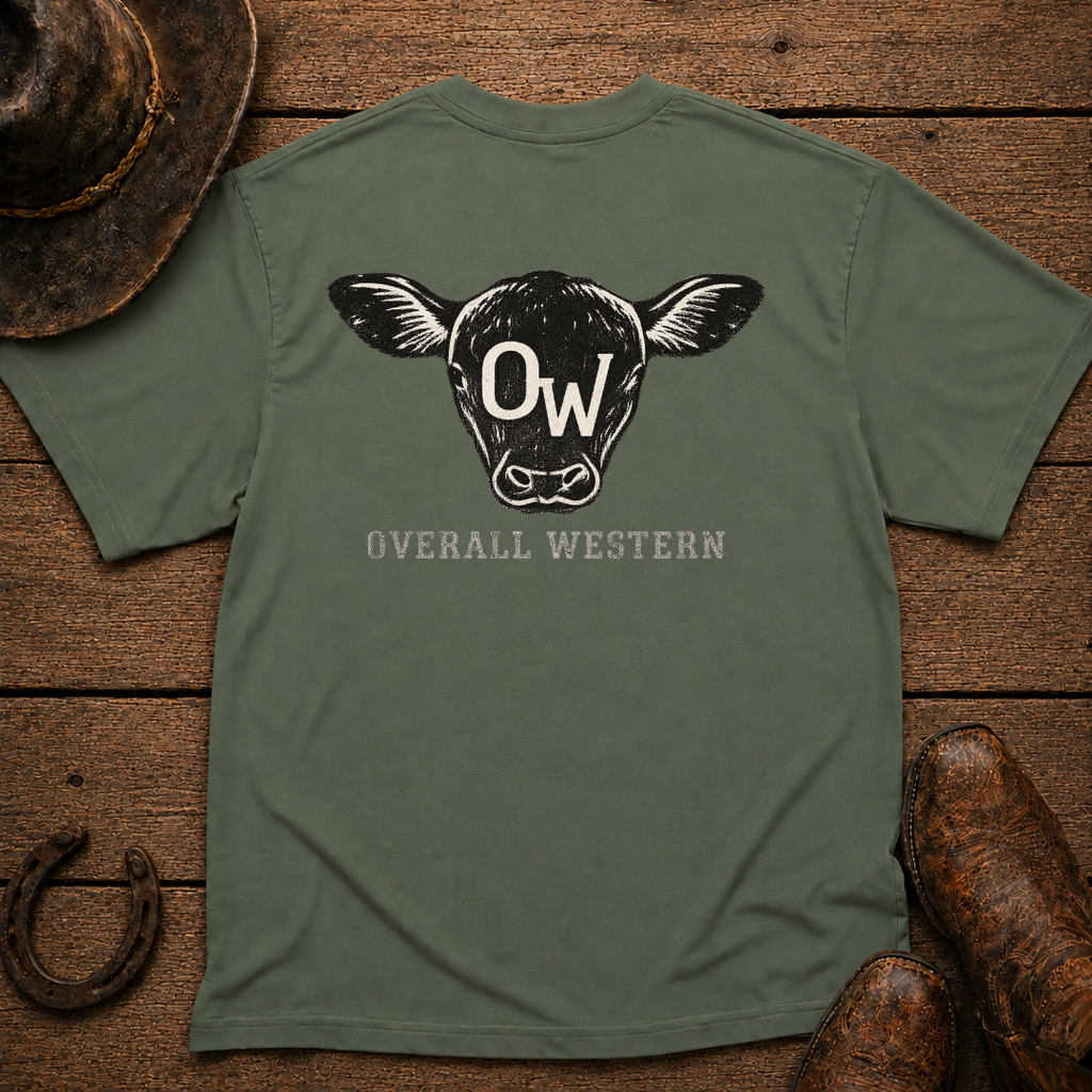 Cow head T-Shirt | Minimal Chest Emblem