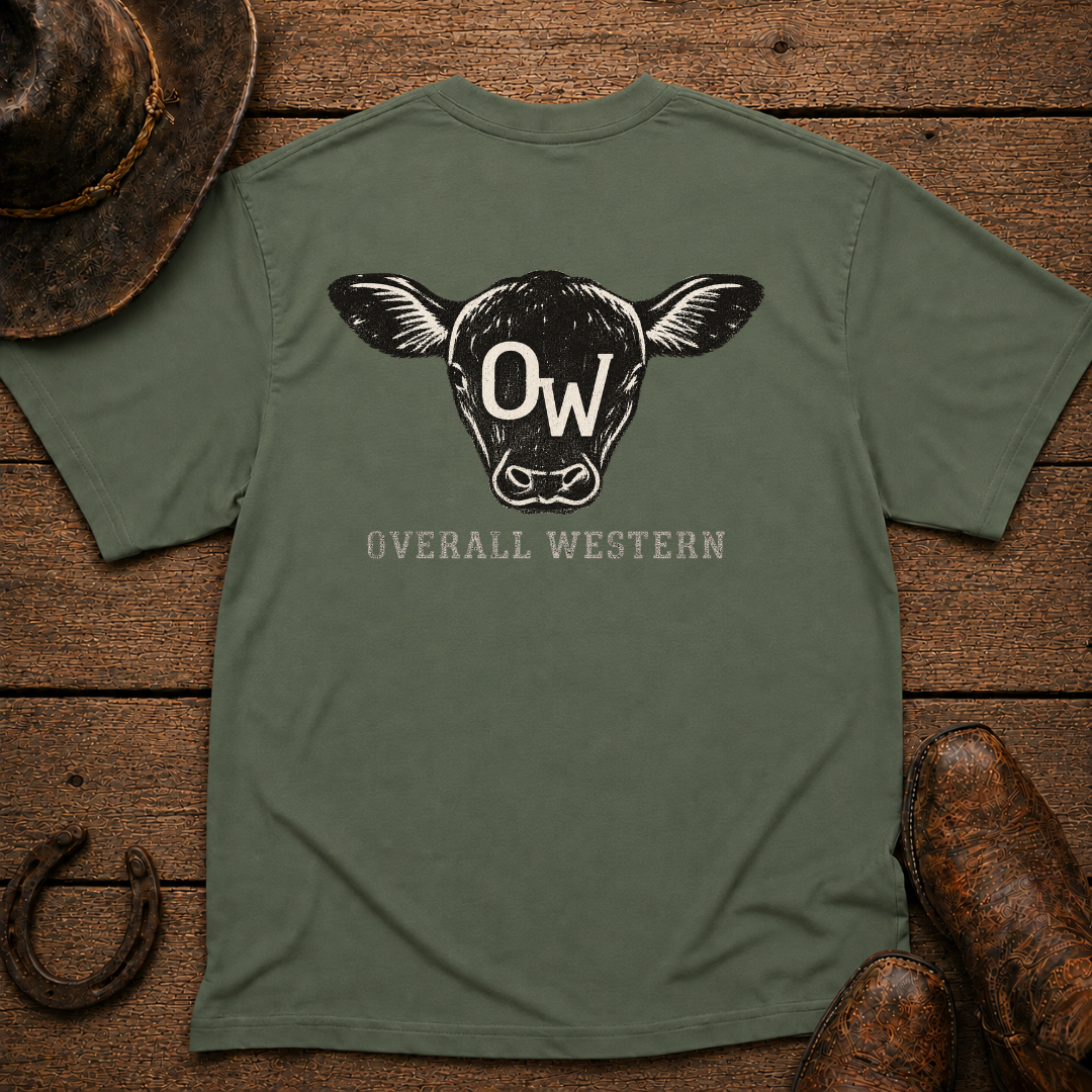 Cow head T-Shirt | Minimal Chest Emblem