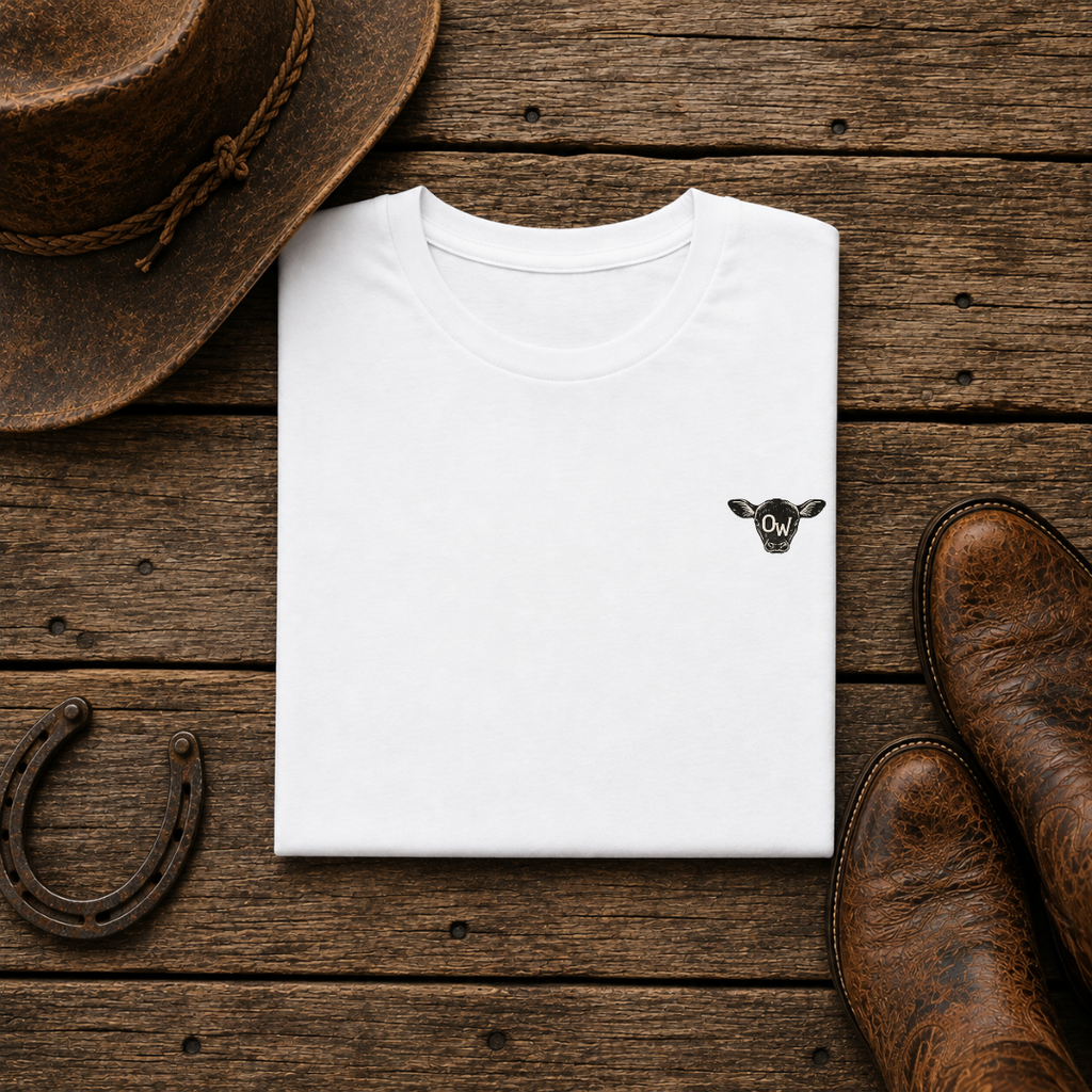 Cow head T-Shirt | Minimal Chest Emblem
