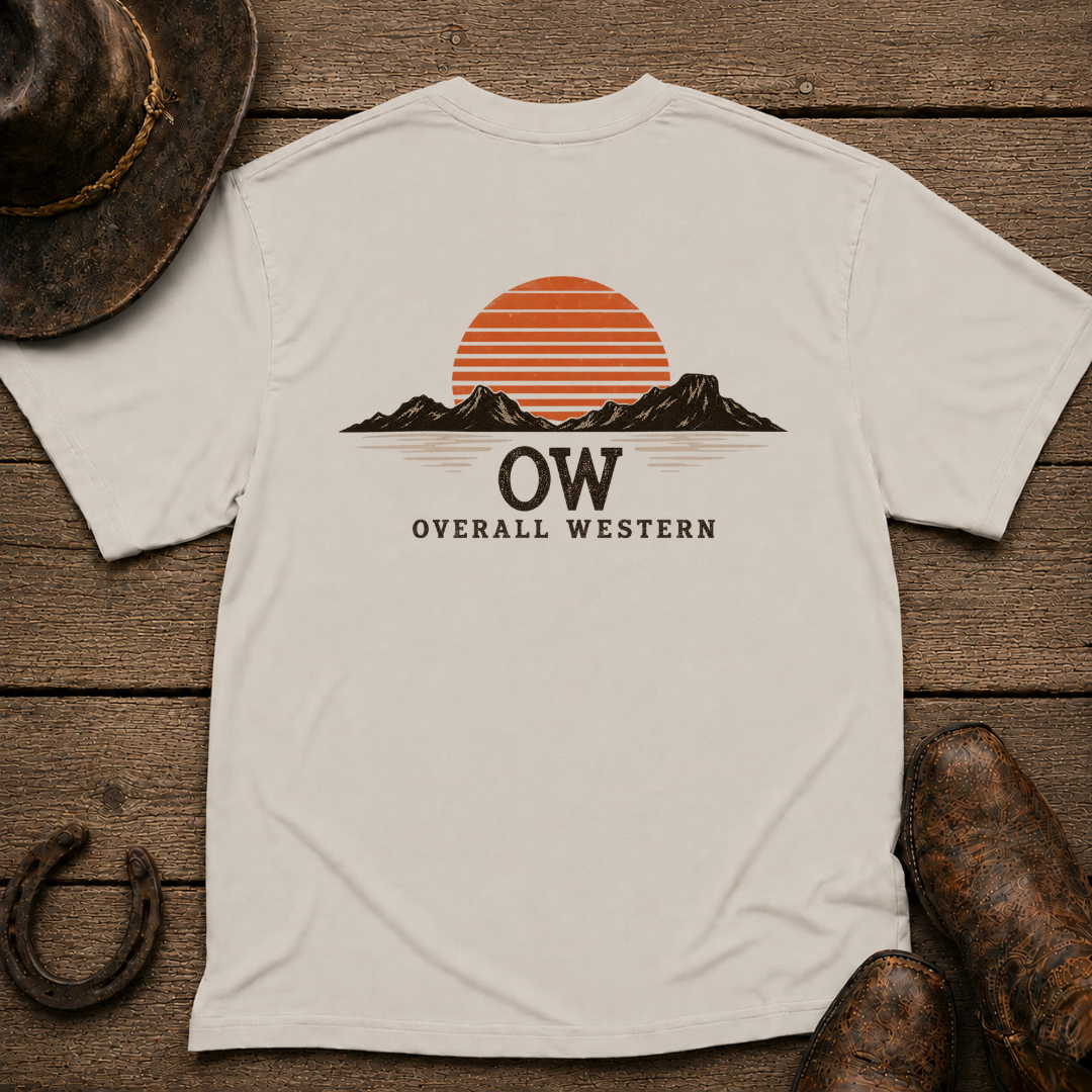 OW Sunset T-Shirt | Minimal Chest Emblem