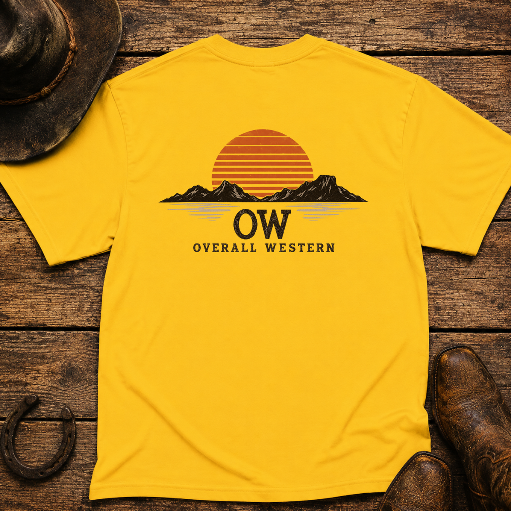 OW Sunset T-Shirt | Minimal Chest Emblem
