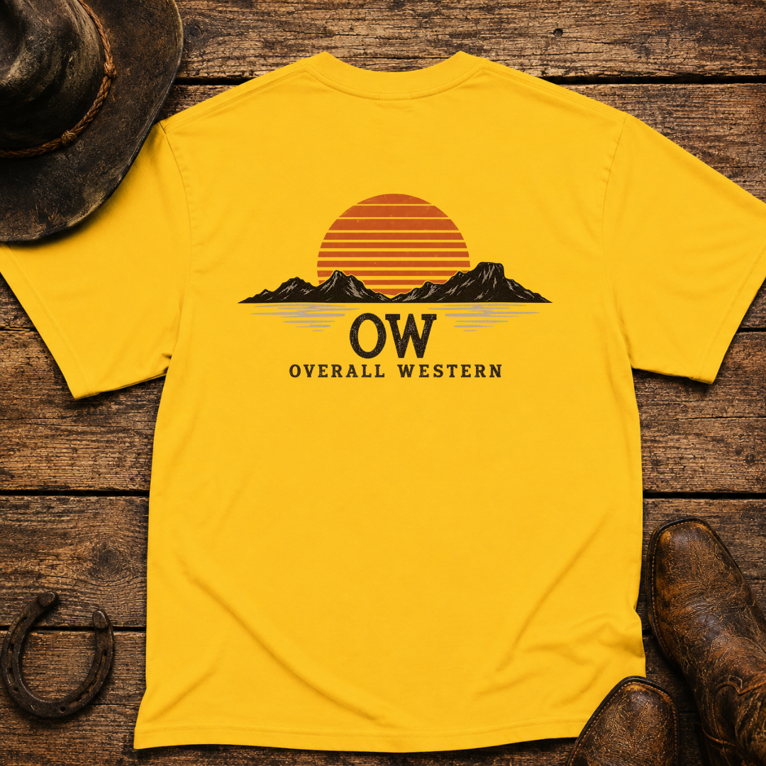 OW Sunset T-Shirt | Minimal Chest Emblem