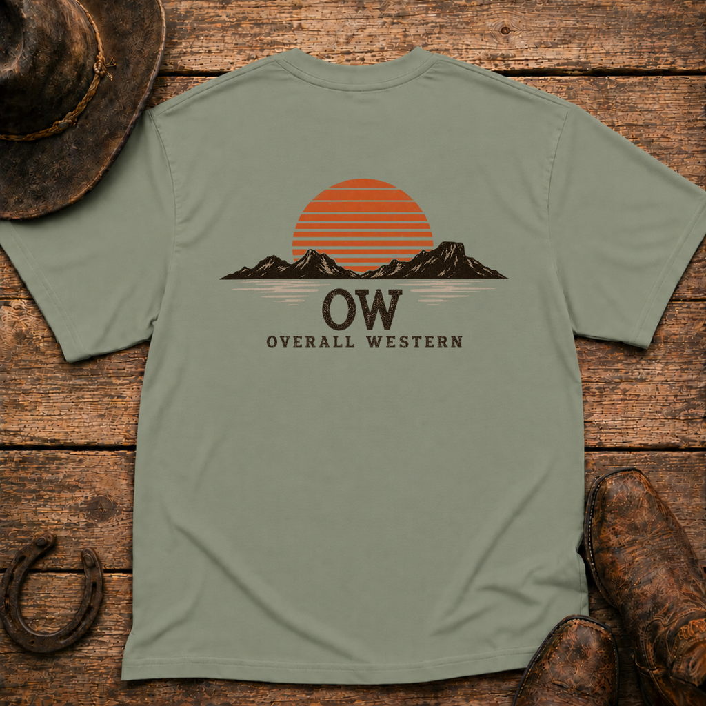 OW Sunset T-Shirt | Minimal Chest Emblem