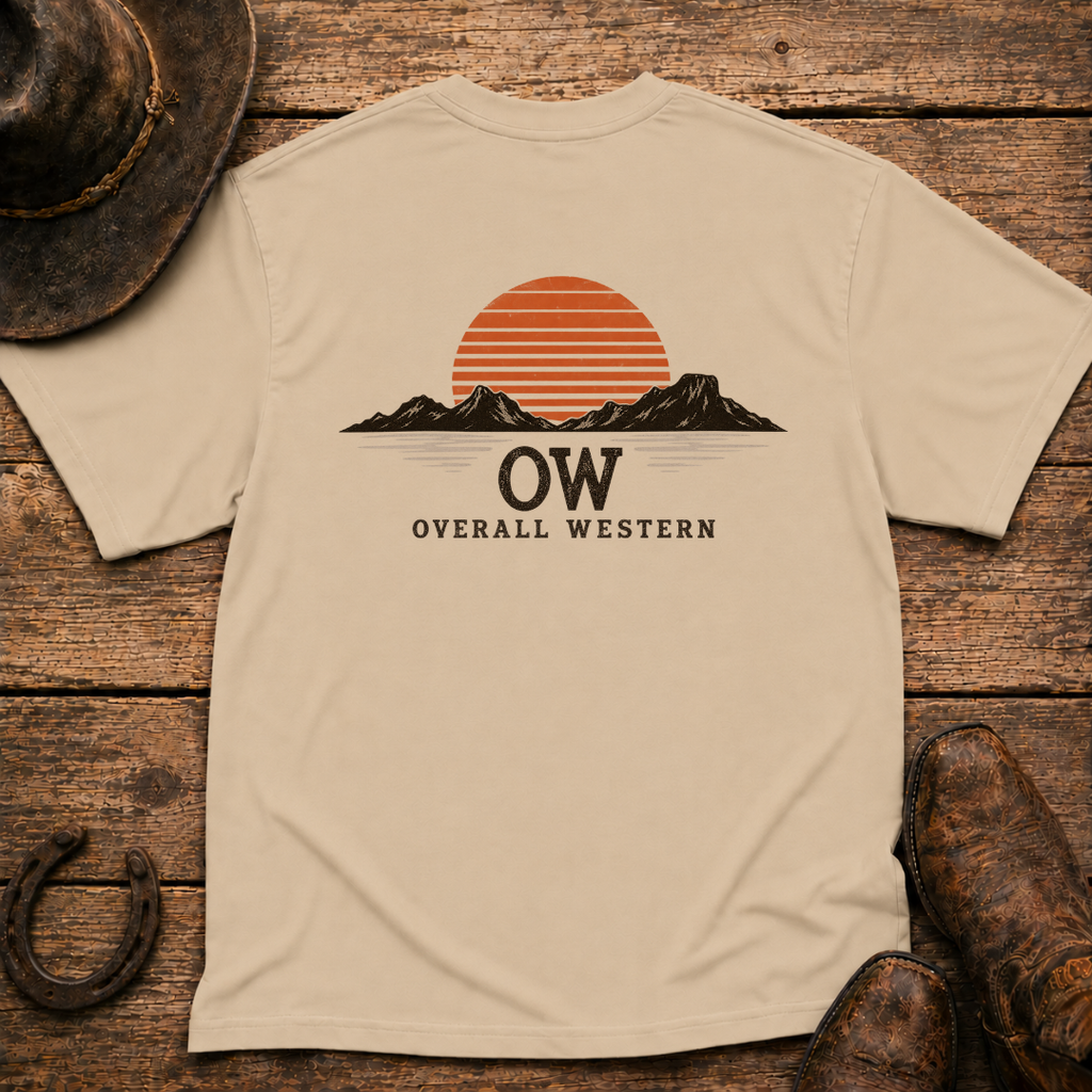 OW Sunset T-Shirt | Minimal Chest Emblem