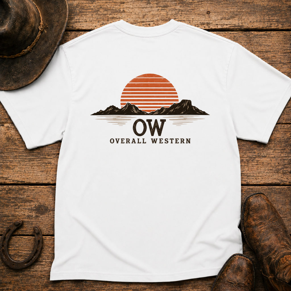 OW Sunset T-Shirt | Minimal Chest Emblem