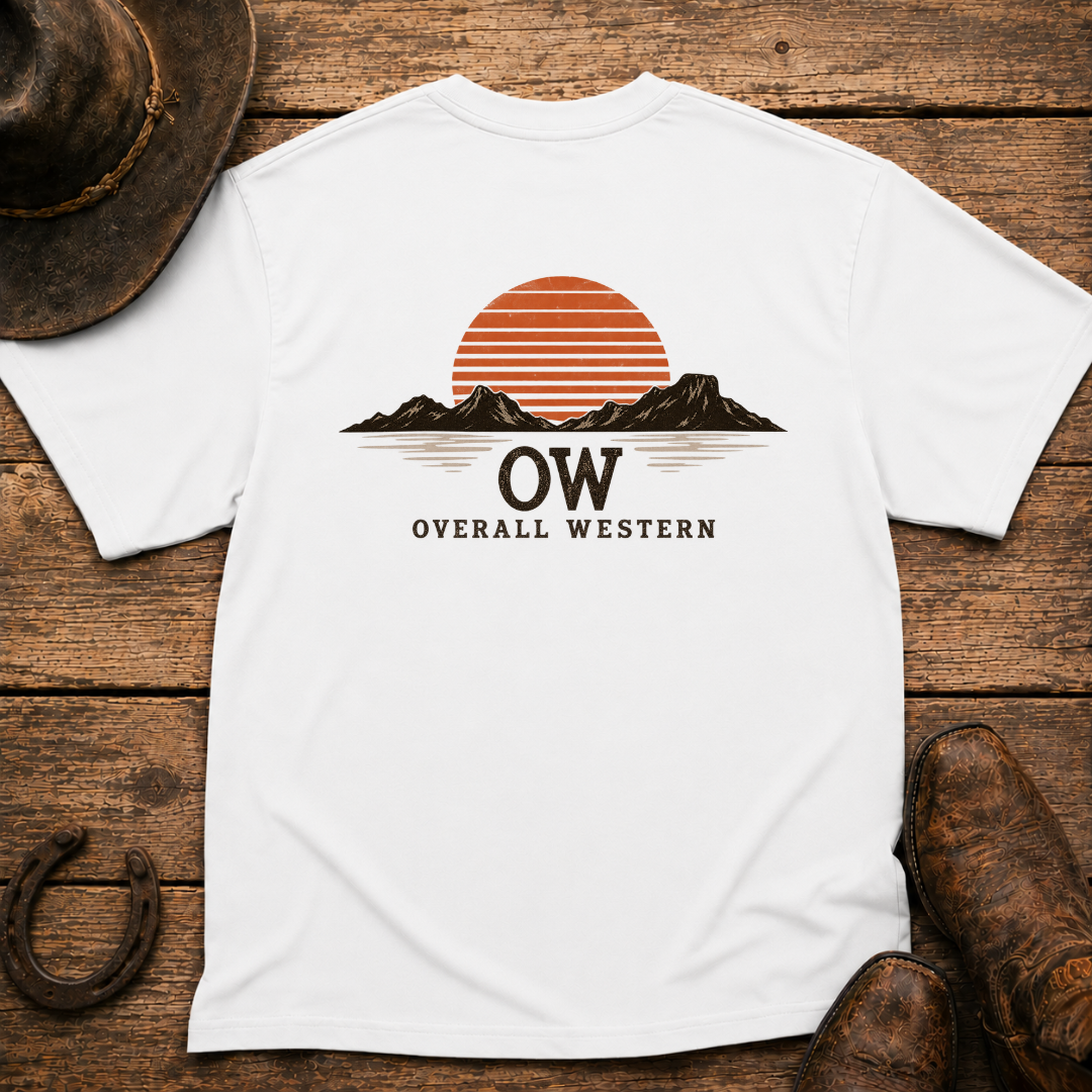OW Sunset T-Shirt | Minimal Chest Emblem