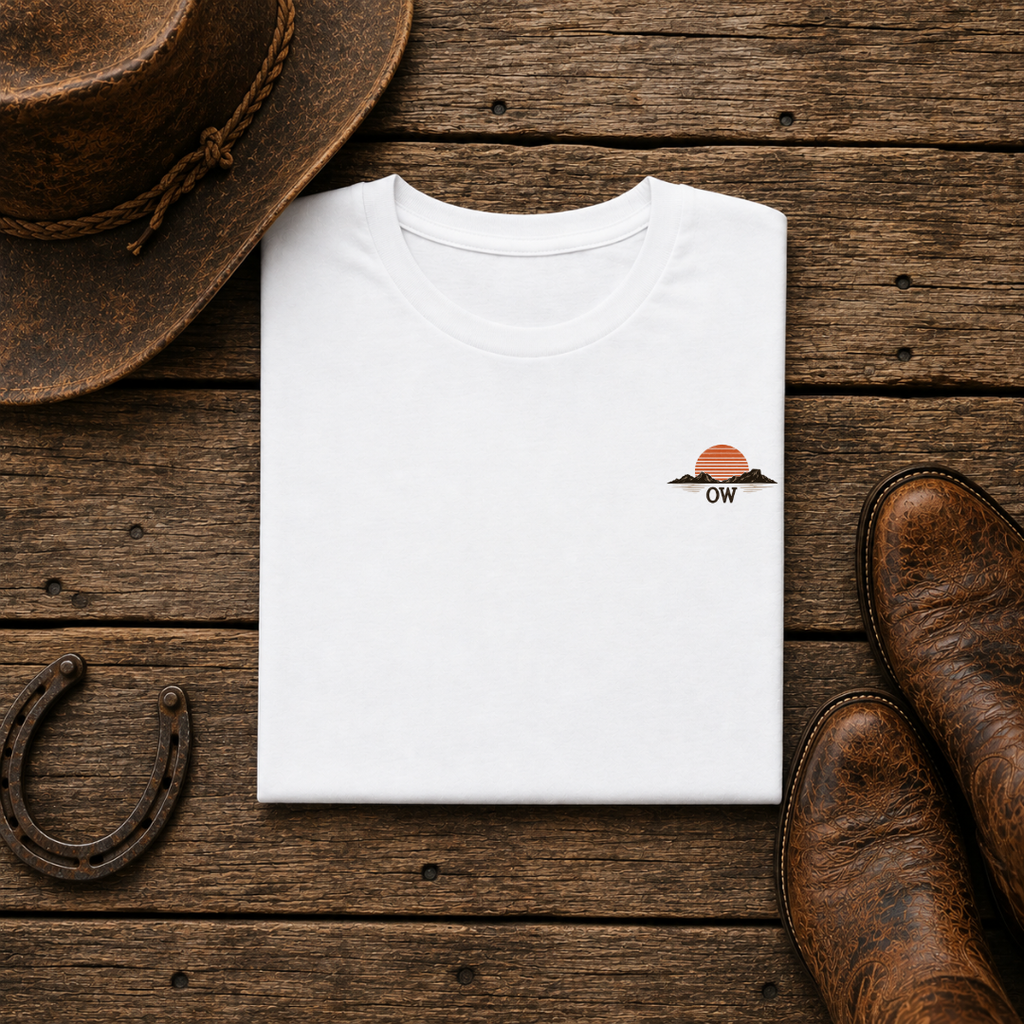 OW Sunset T-Shirt | Minimal Chest Emblem