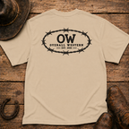 Barbed Wire T-Shirt | Minimal Chest Emblem