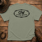 Barbed Wire T-Shirt | Minimal Chest Emblem