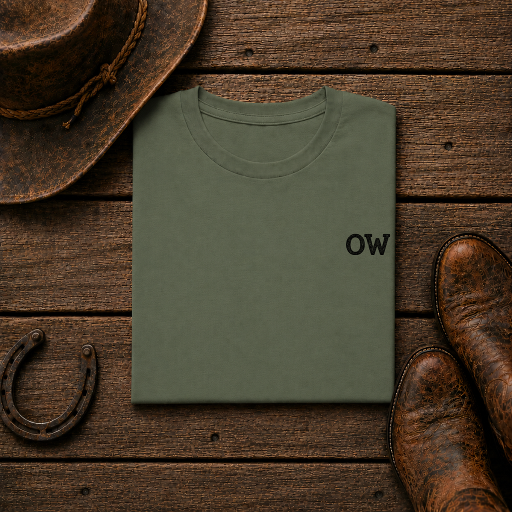 Barbed Wire T-Shirt | Minimal Chest Emblem