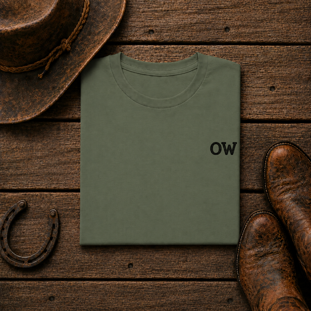Barbed Wire T-Shirt | Minimal Chest Emblem