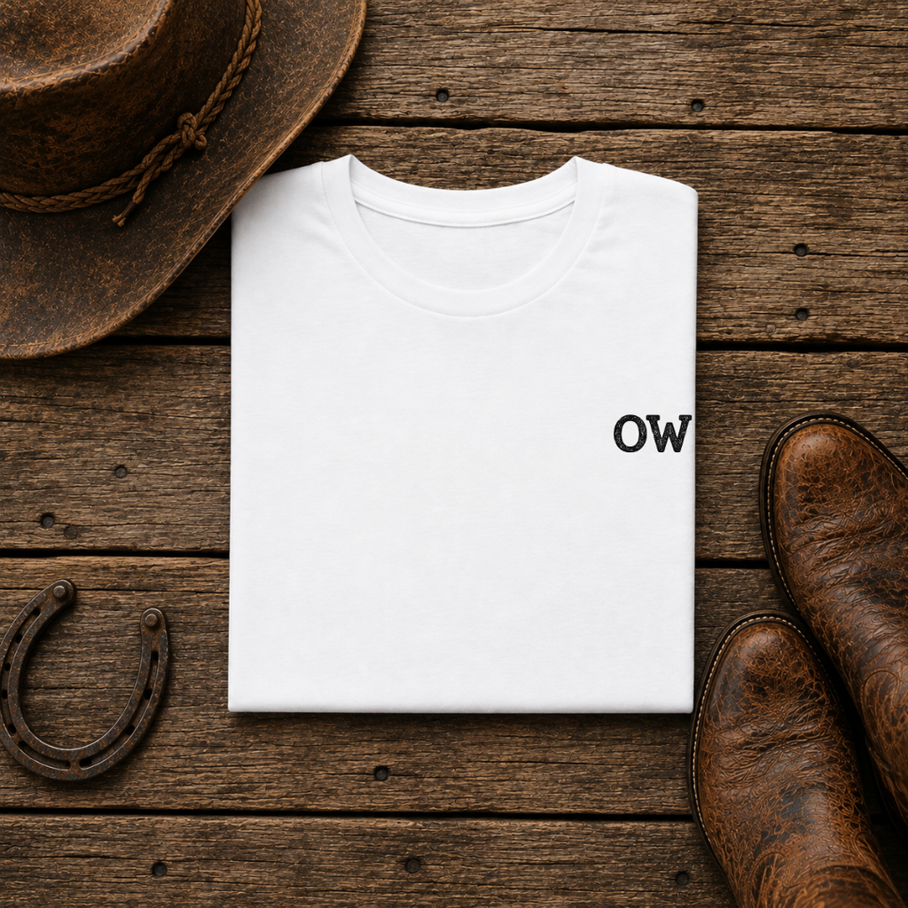 Barbed Wire T-Shirt | Minimal Chest Emblem