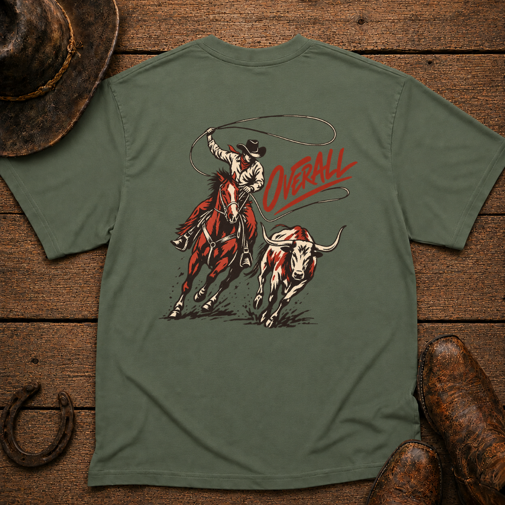 Cattle Roper T-Shirt | Minimal Chest Emblem